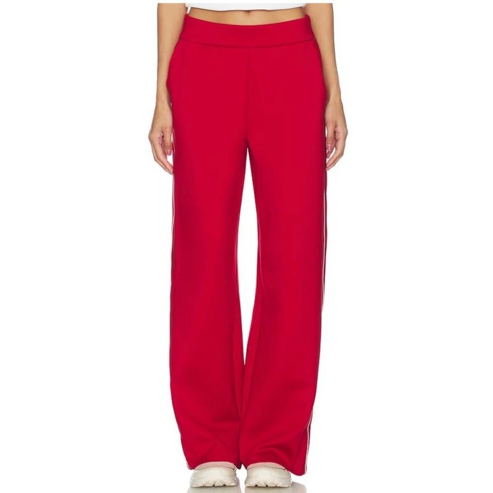 Beyond Yoga Piped Wide Leg Pant in Holly Red NWT Medium
